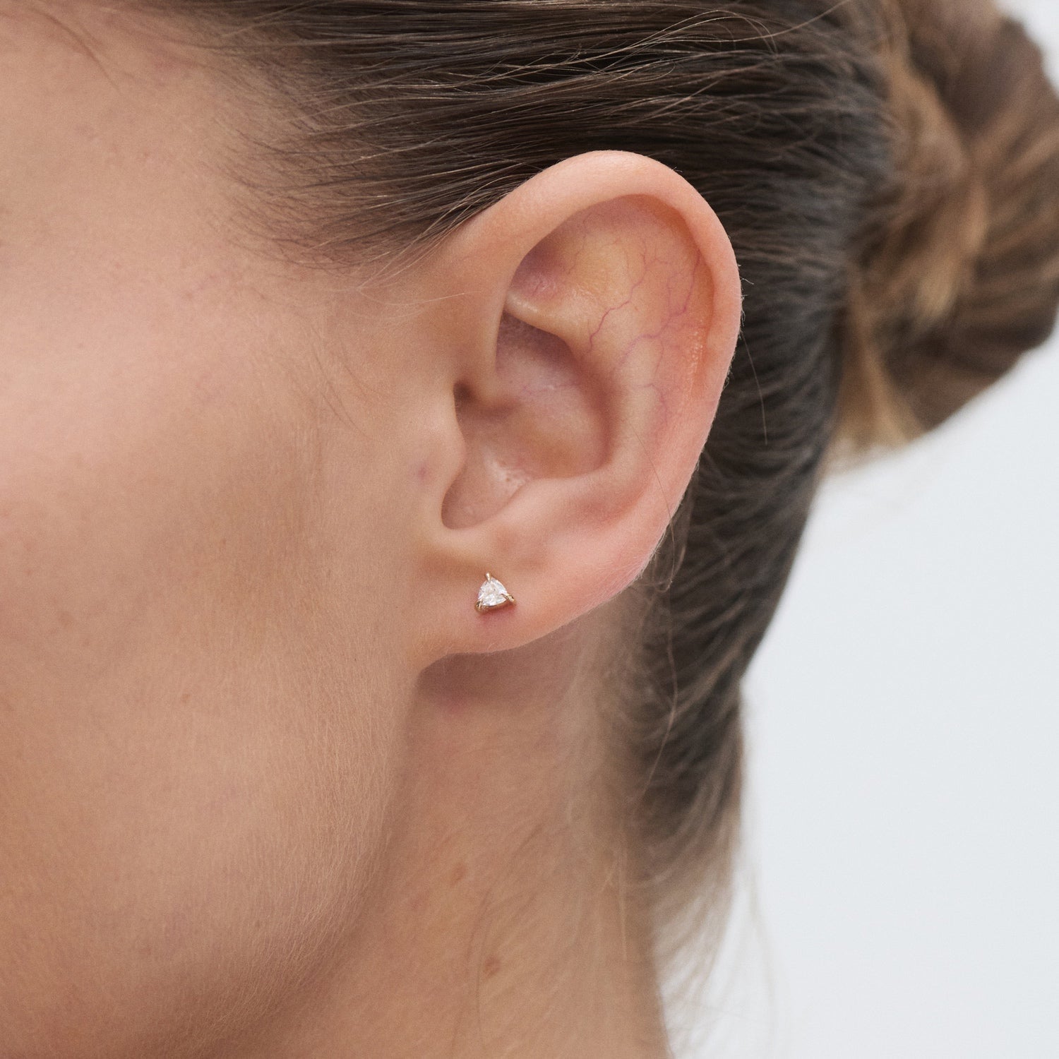 0.3ct trillion lab-grown diamond studs in 9ct yellow gold