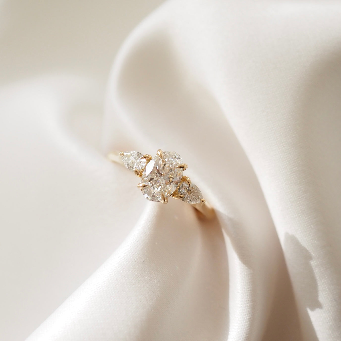 Ania | Oval & Pear Trilogy Lab-Grown Diamond Engagement Ring