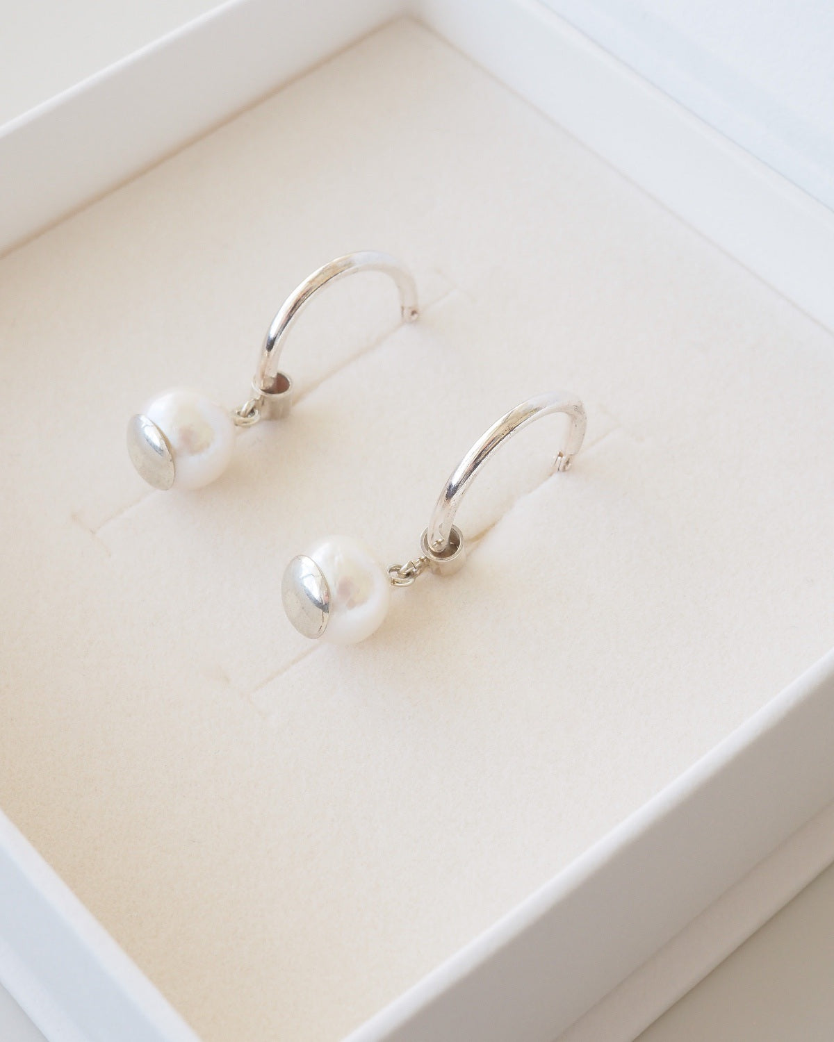 Pearl Hoops | Archive Earrings