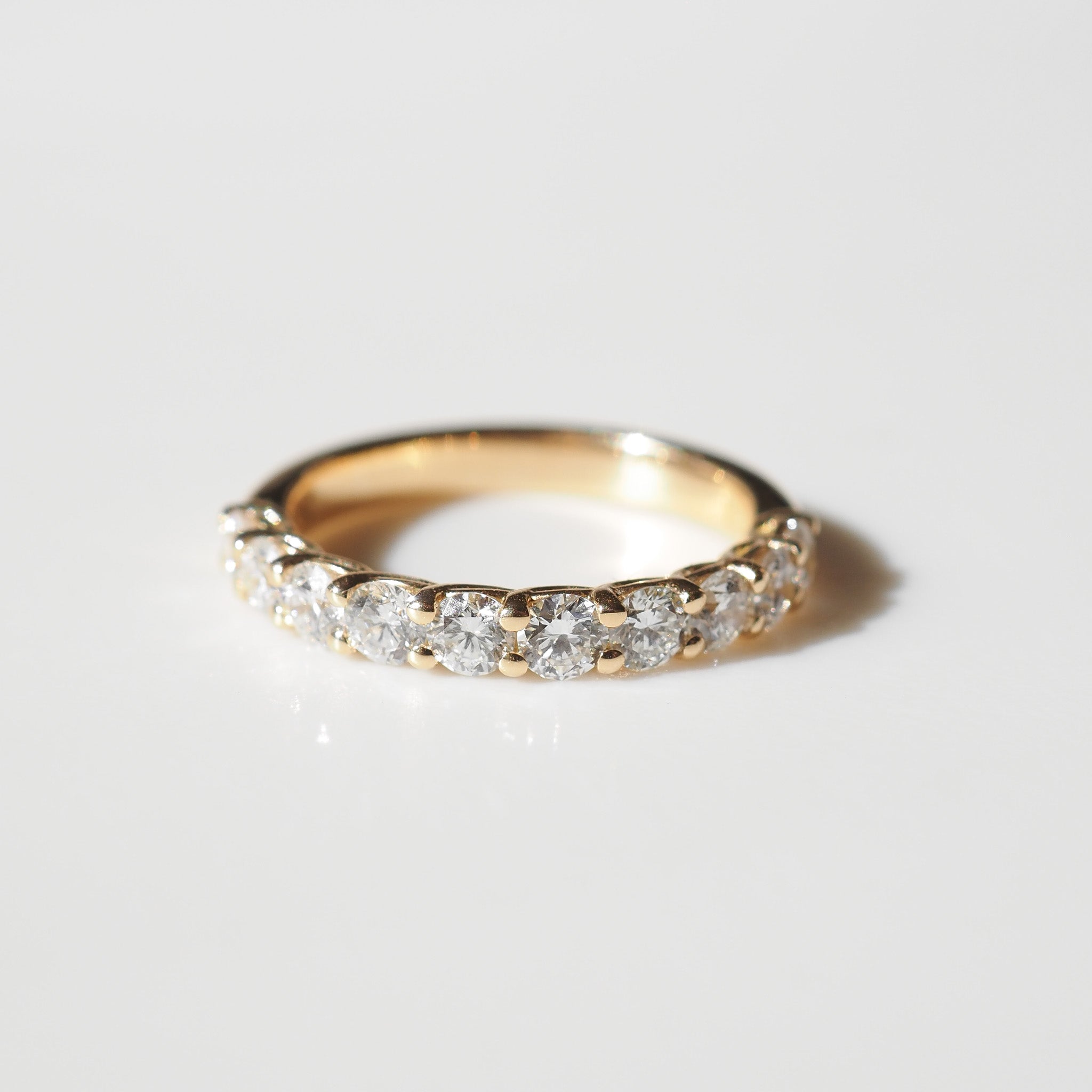 Arraya Half Set | Medium 3mm Round Diamond Ring