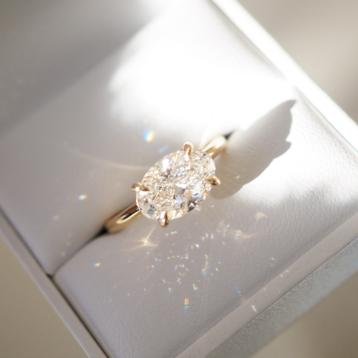 Ayla | East West Oval Cut Lab-Grown Diamond Engagement Ring