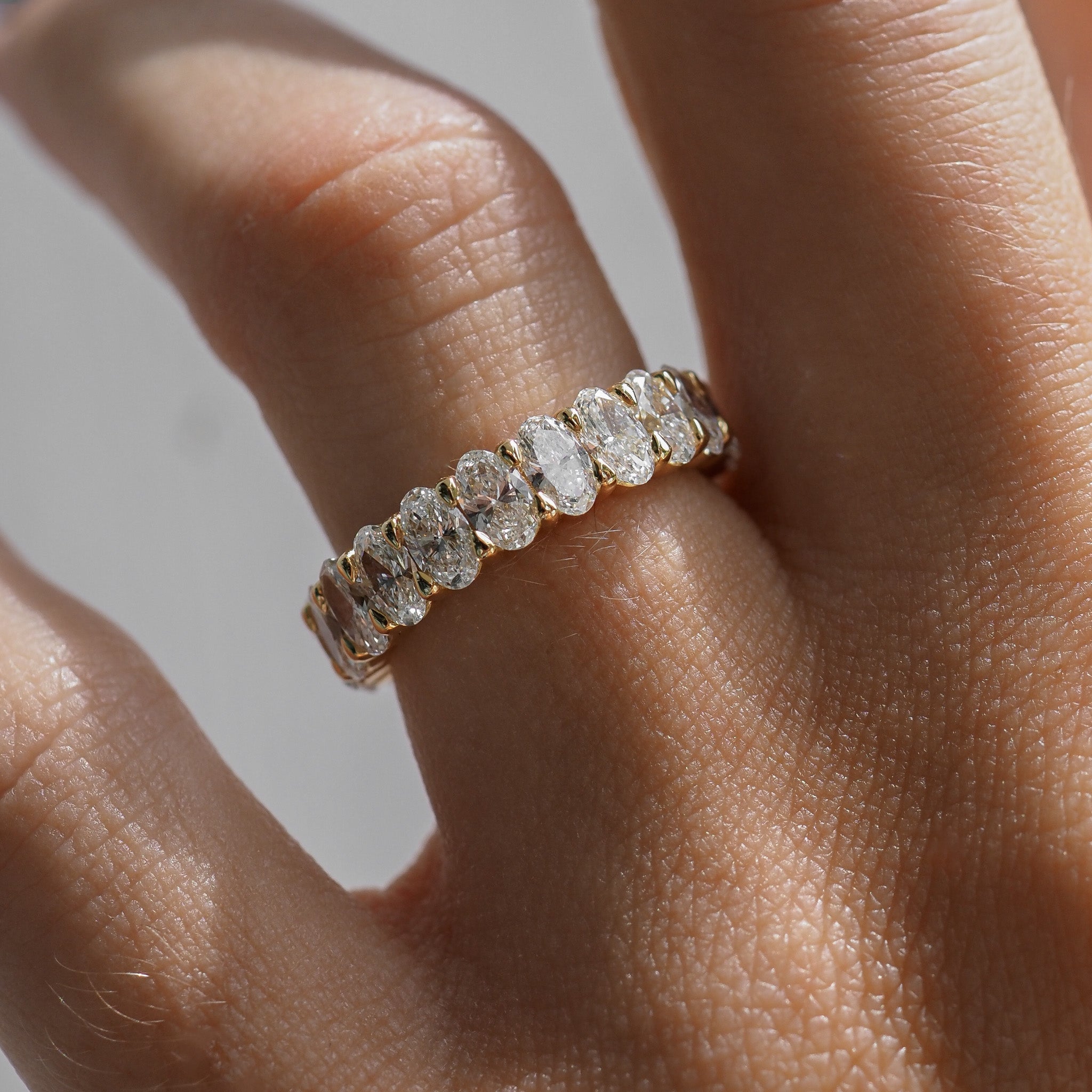 Camille Three Quarter Set | Medium Oval Diamond Ring