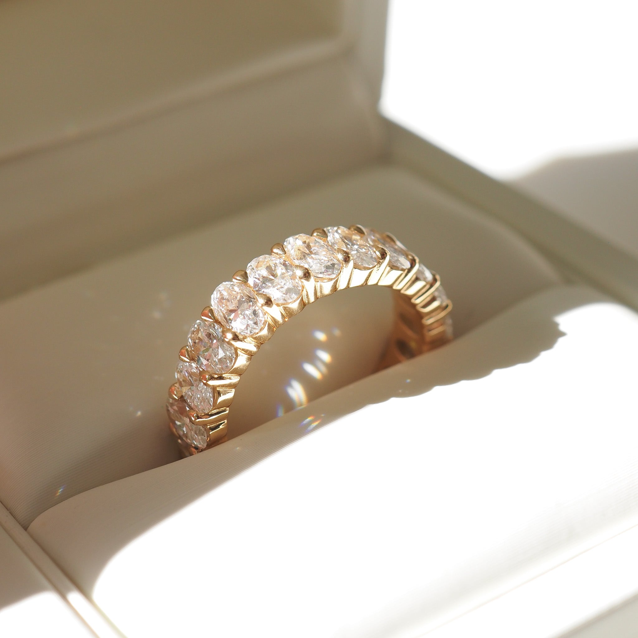 Camille Three Quarter Set | Medium Oval Diamond Ring