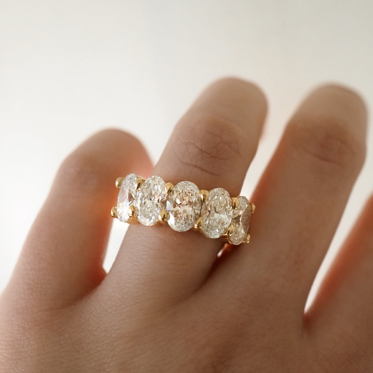 Cera | 5.2ct Oval Eternity Lab-Grown Diamond Ring