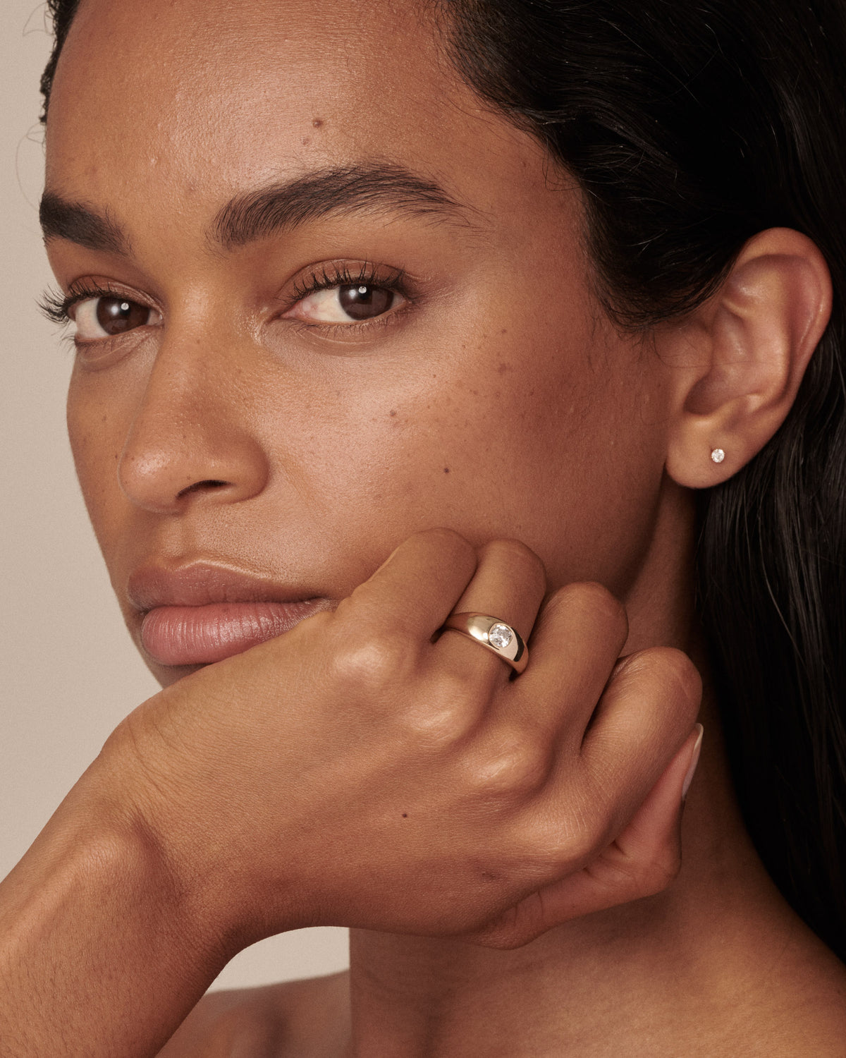 Ellipse Ring | Square Cushion Lab-Grown Diamond