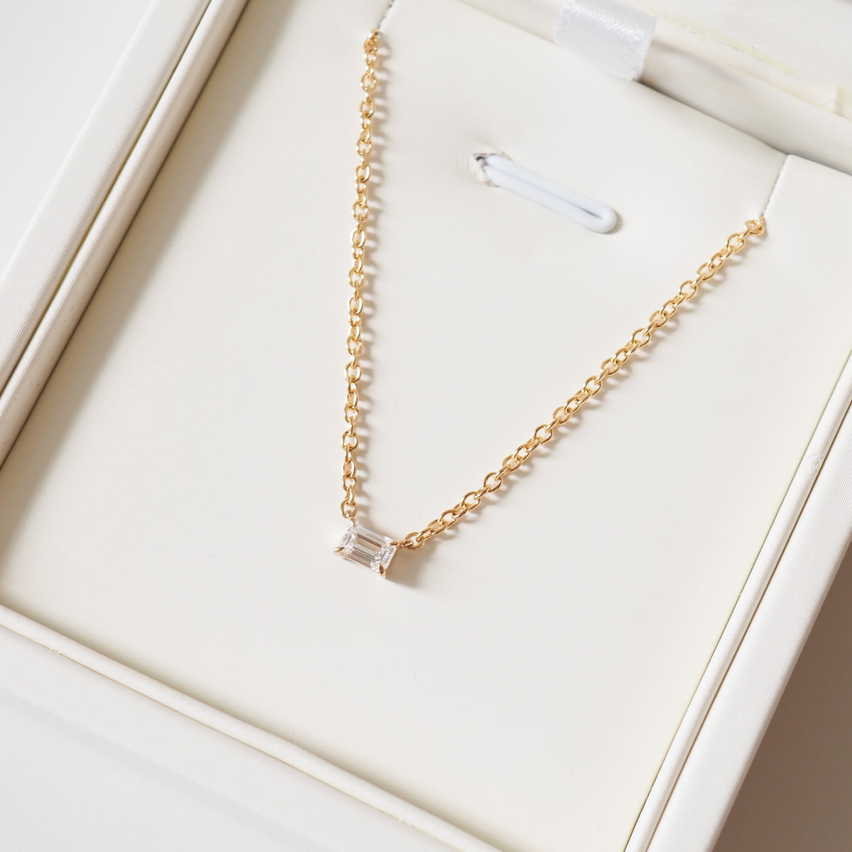 Fixed Emerald Diamond Necklace | Archive 0.25ct Necklace