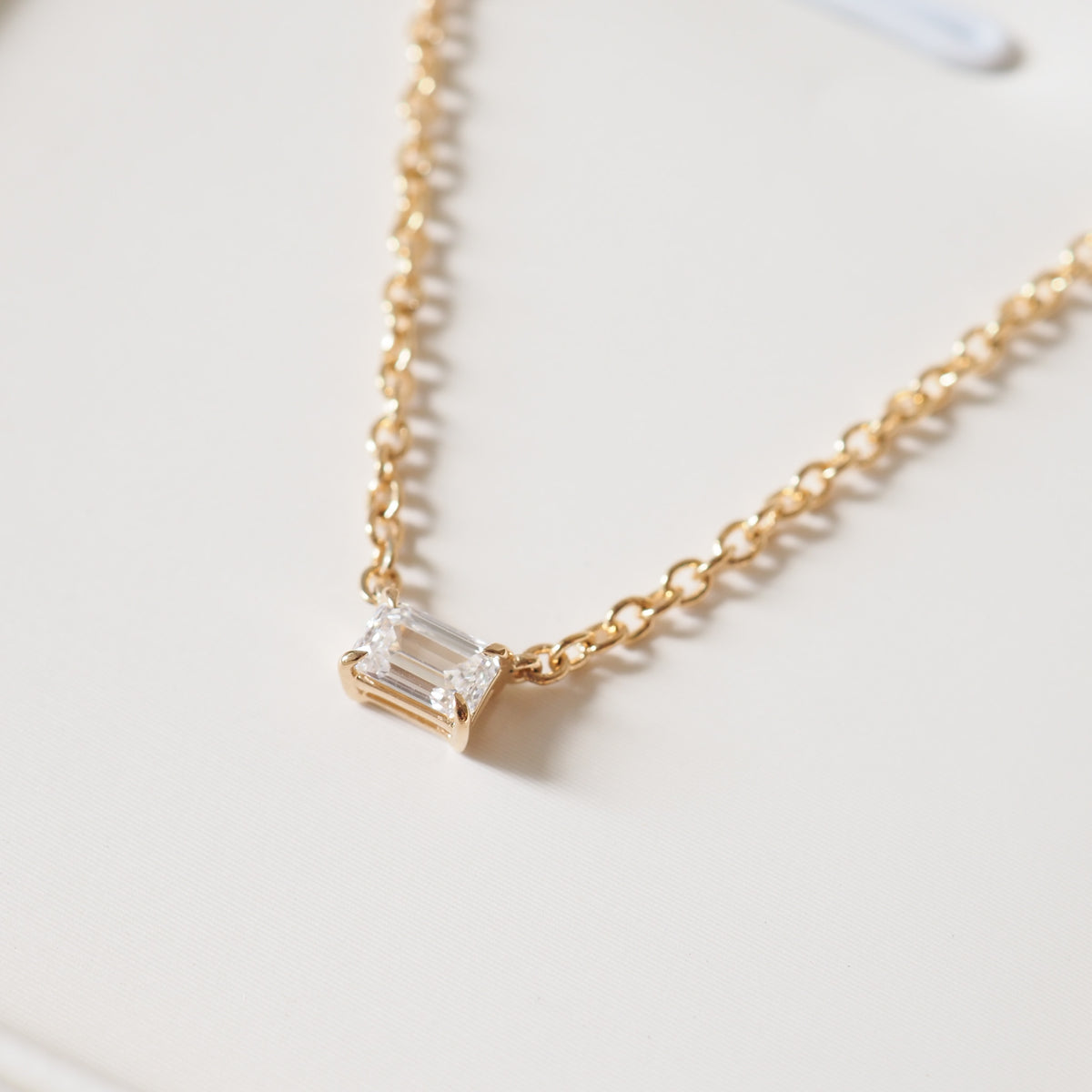 Fixed Emerald Diamond Necklace | Archive 0.25ct Necklace