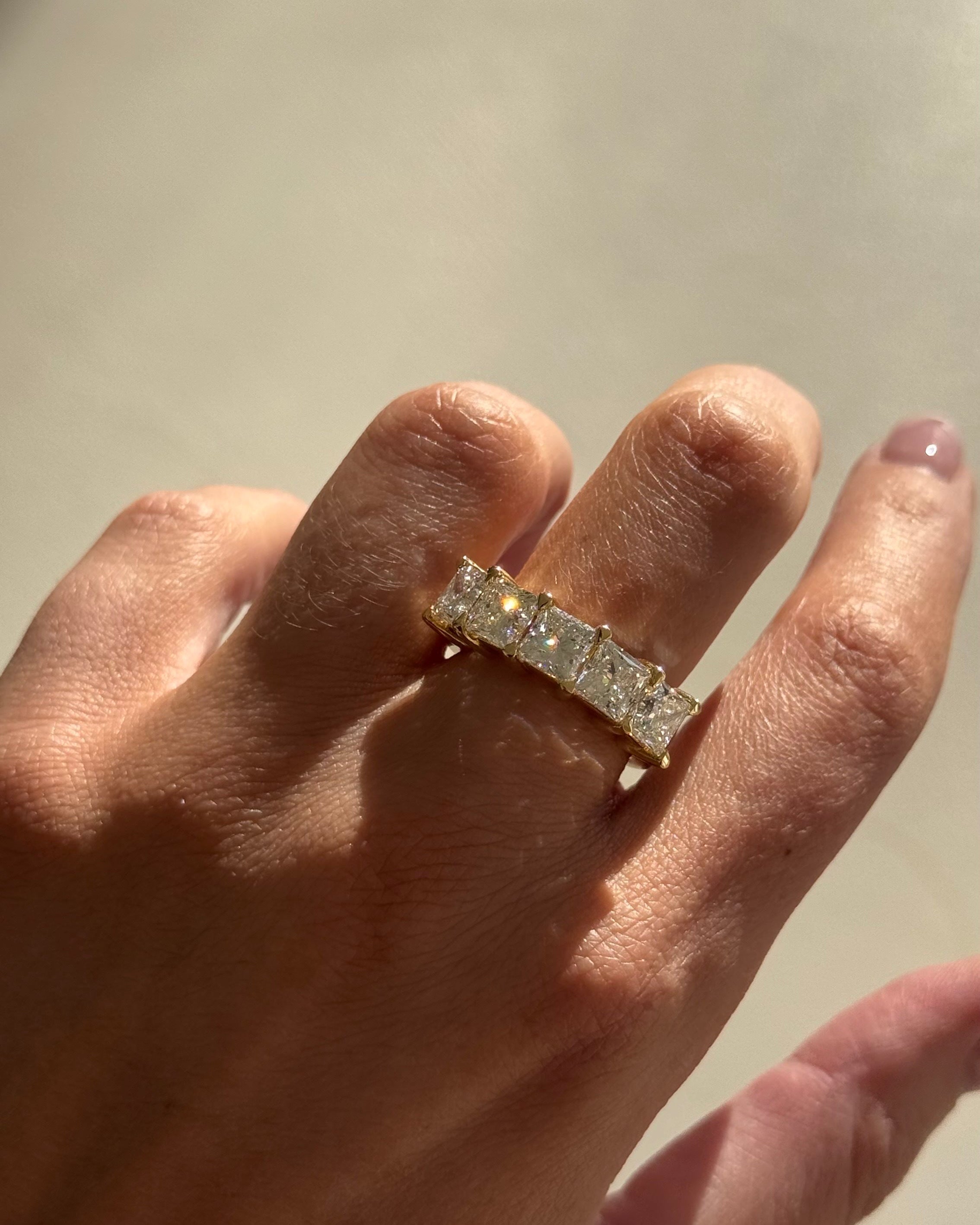 Princess Diamond Ring | 4.71ct Princess Eternity Lab-Grown Diamond Ring
