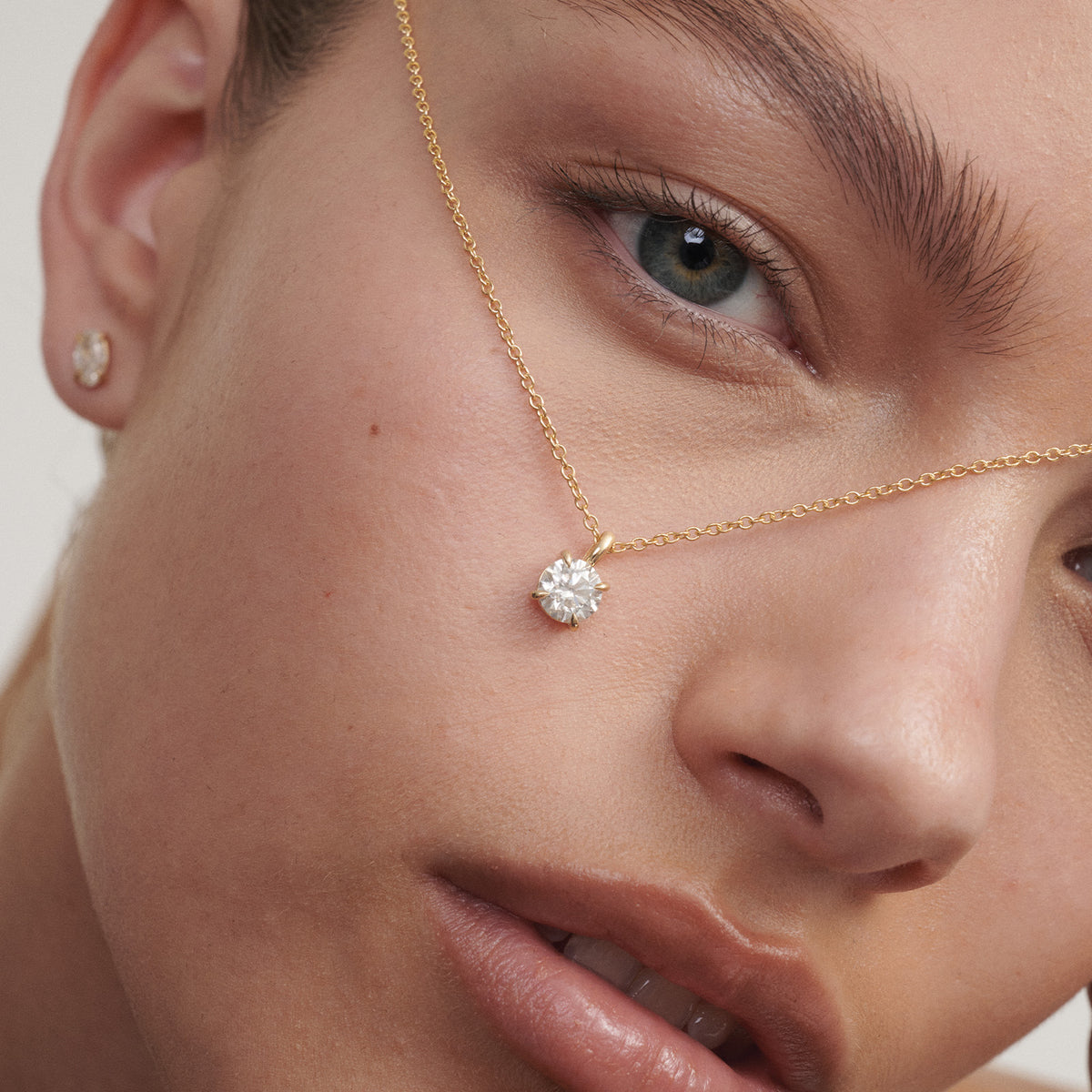 Cleo Pendant | Round Lab-Grown Diamond Necklace