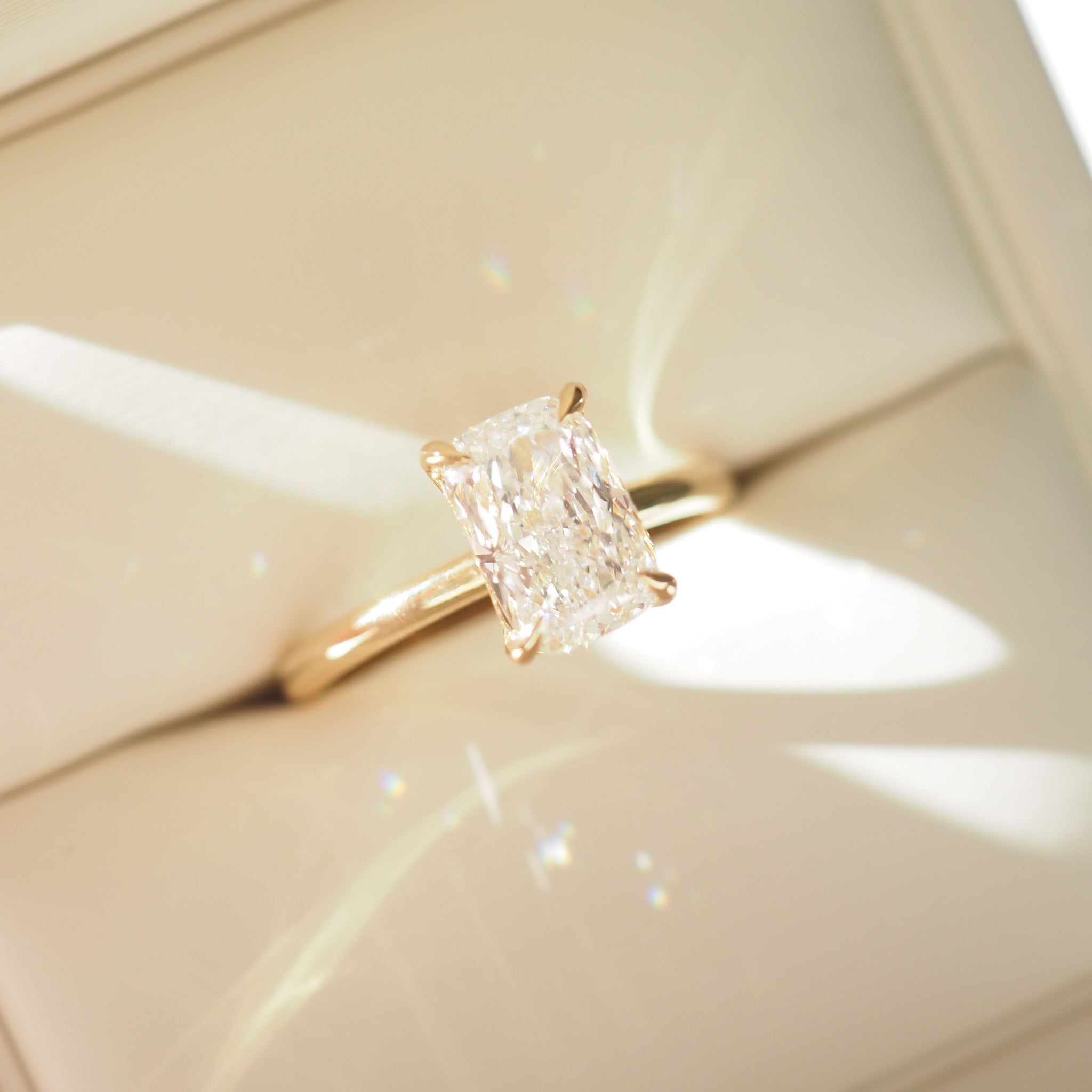 Khia | 2ct Elongated Cushion Solitaire Lab-Grown Diamond Engagement Ring