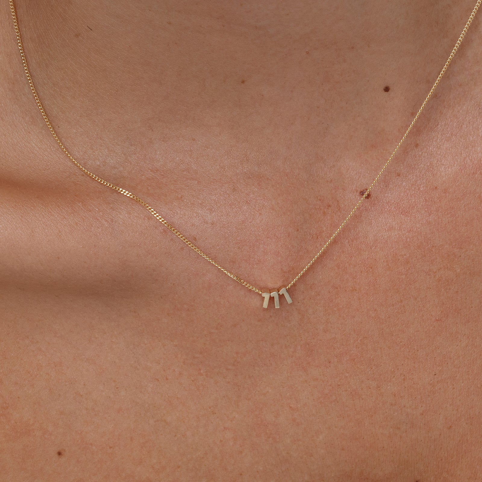 Angel Number Necklace | Sliding Charm Necklace