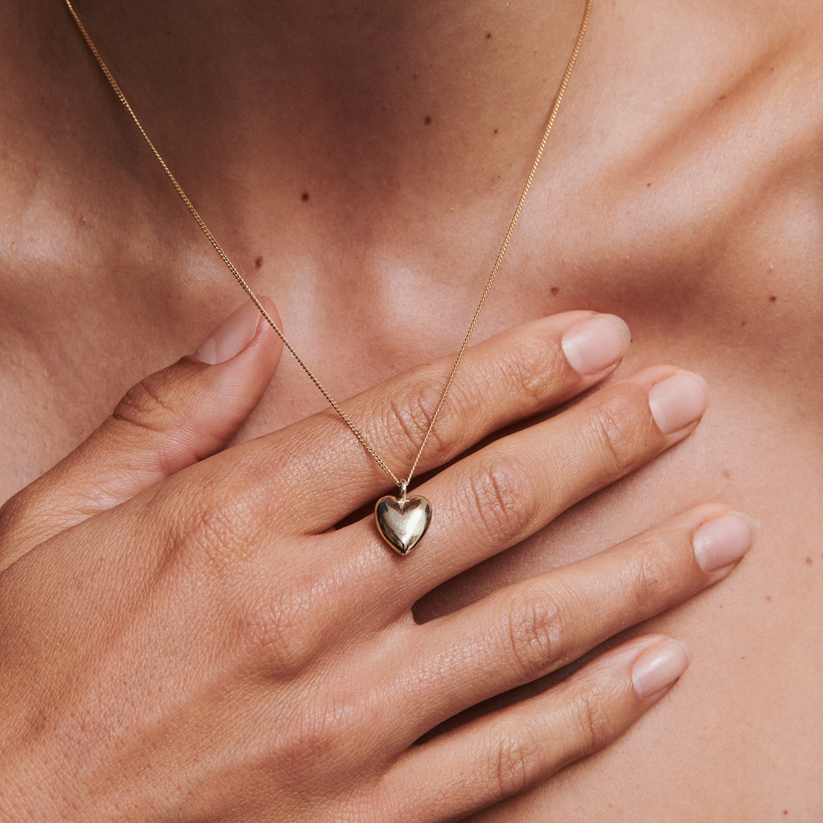 Puffed Heart Pendant | Archive Heart Necklace