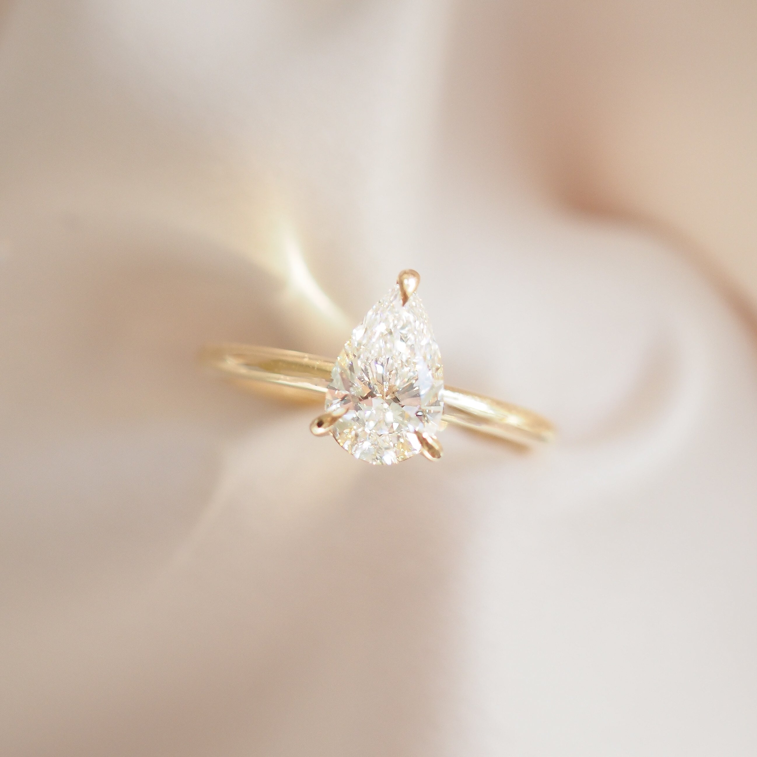 Lyla | 1ct Pear Solitaire Lab-Grown Diamond Engagement Ring