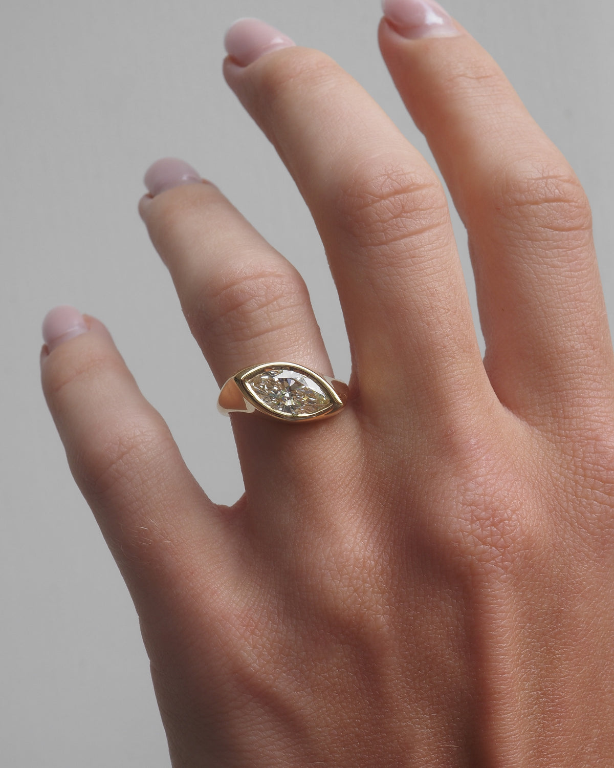 Marquise Riva Signet 2.1ct Marquise Lab-Grown Diamond Ring