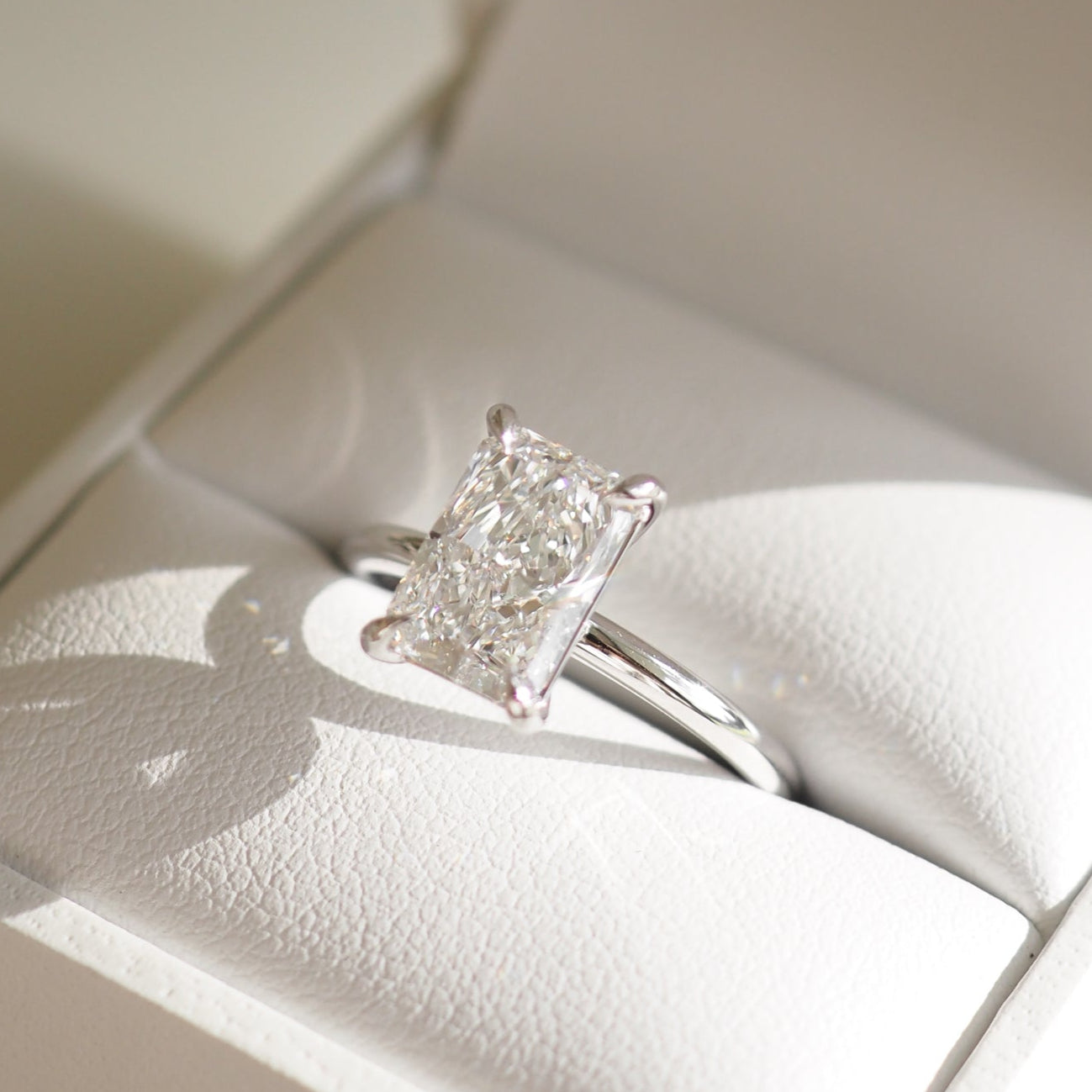Rhea | 2ct Radiant Solitaire Lab-Grown Diamond Engagement Ring