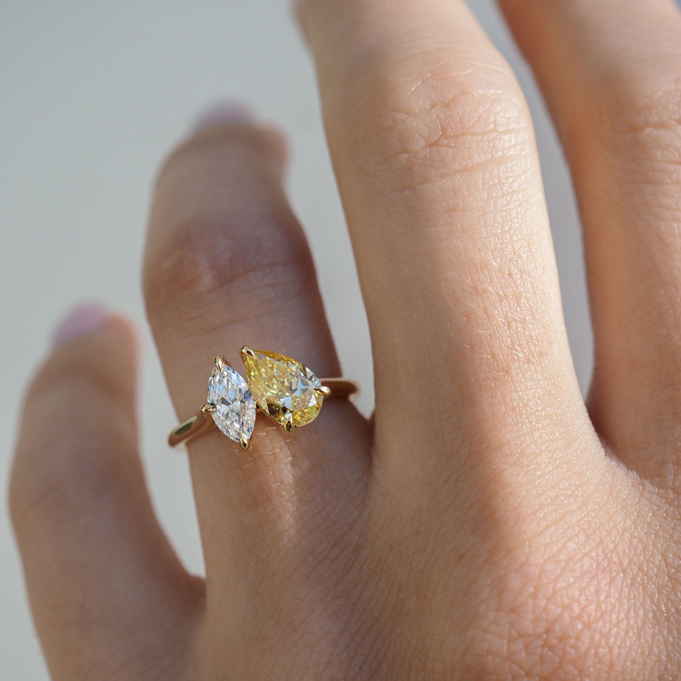 Léa | 1.5ct Pear & Marquise Toi et Moi Lab-Grown Diamond Ring