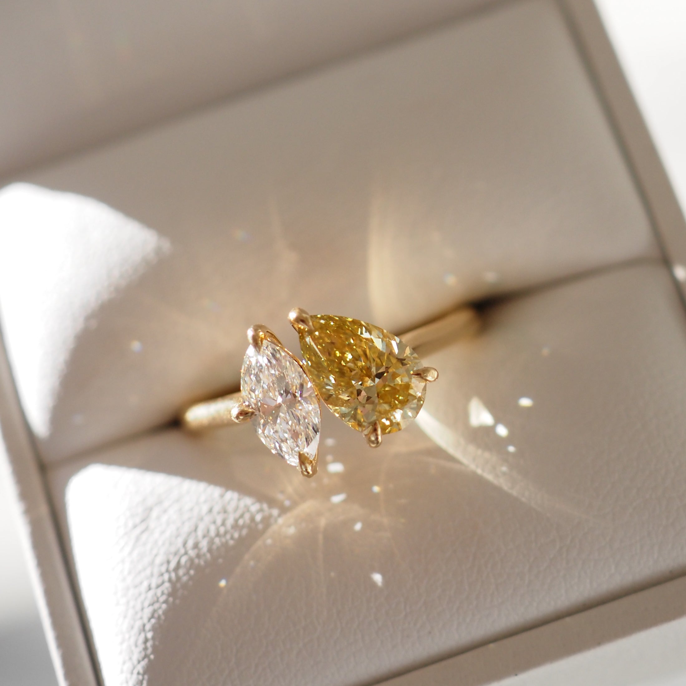 Léa | 1.5ct Pear & Marquise Toi et Moi Lab-Grown Diamond Ring