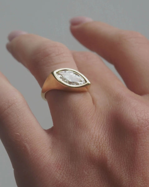 Marquise Riva Signet 2.1ct Marquise Lab-Grown Diamond Ring