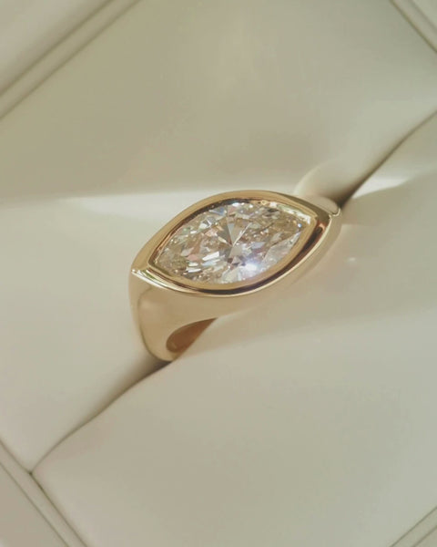 Marquise Riva Signet 2.1ct Marquise Lab-Grown Diamond Ring